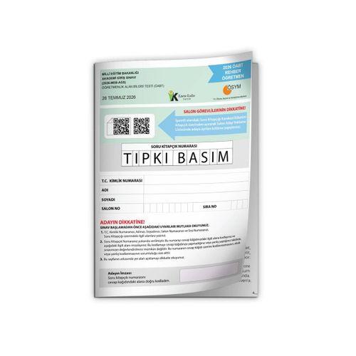 2026 MEB-AGS ÖABT Rehber Öğretmenliği ÖSYM Tıpkı Basım Kitapçığı Türkiye Geneli Deneme