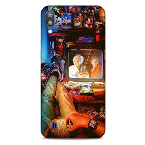 Retro (35) Desen Fit Design Kılıf Renkli Samsung Galaxy M10 Kılıf