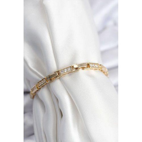 Pirinç VIP Seri Gold Renk Parçalı Model Kadın Bileklik