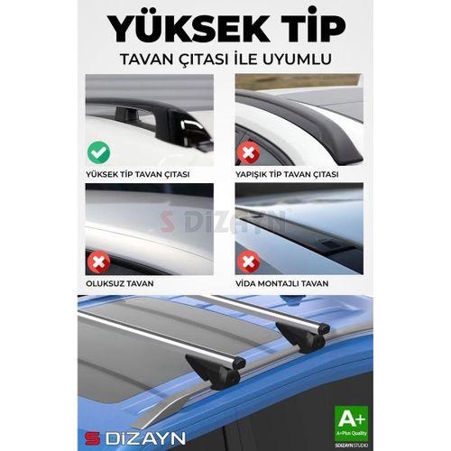 S-Dizayn Fiat Sedici S-Bar Atlas V1 Ara Atkı Tavan Taşıyıcı Barı Gri 130 Cm 2006-2013 A+ Kalite