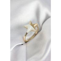 Gold Renk Sedefli Yıldız Model Kadın Yüzük