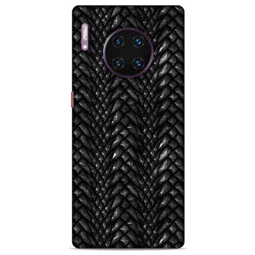 Huawei Mate 40 Pro Kılıf Dragons (2) Kabı Ejderha Deri Siyah