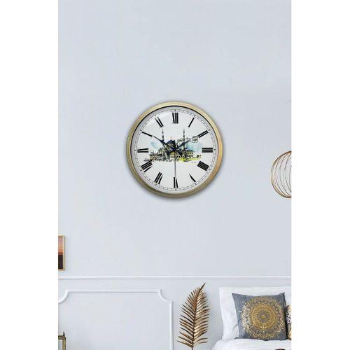 40 Cm Eskitme Metal Yeni Cami Duvar Saati