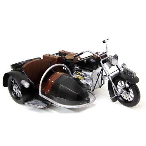 Dekoratif Metal Motosiklet Sepetli