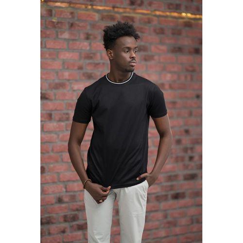 Sıfır Yaka Merserize Pamuklu İnce Kumaş Regular Fit T-Shirt
