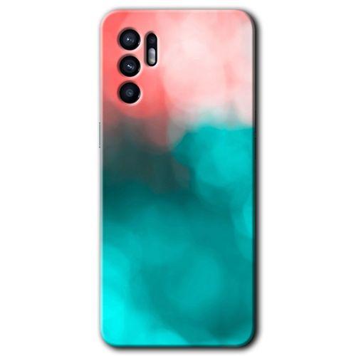 Oppo Reno 6 Kılıf HD Desen Baskılı Arka Kapak + Temperli Cam - Flu Işık