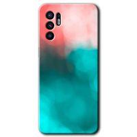 Oppo Reno 6 Kılıf HD Desen Baskılı Arka Kapak + Temperli Cam - Flu Işık