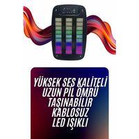 Bluetooth Hoparlör Taşınabilir Şarjlı Işıklı Büyük Boy Yüksek Ses Kaliteli