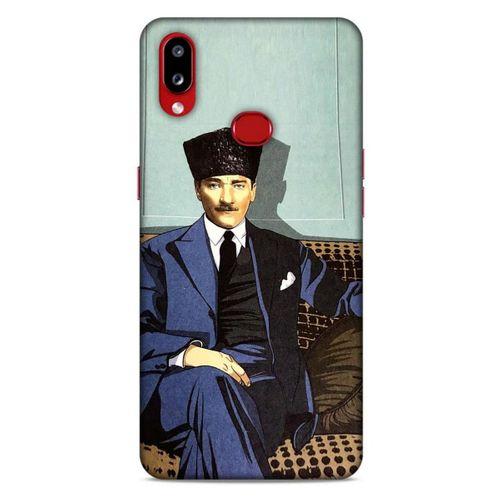 Samsung Galaxy A10s Kılıf Atatürk (48) Bumper Kılıf Yeşil Duvar
