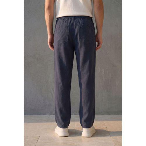 Magnus Tensel Kumaş Relaxed Fit Beli Lastikli Erkek Pantolon - Lacivert