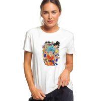 Anime Dragon Ball Baskılı Beyaz Kadın Tshirt