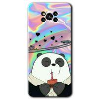 Poco x3 NFC Kılıf Kapak - Milkshake Panda +Hayalet Ekran Yandan Gözükmez