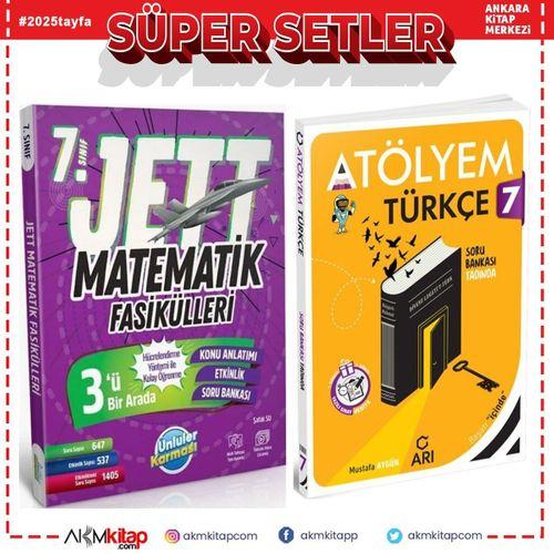 Ünlüler Yayınları 7. Sınıf Matematik JETT Soru Fasikülleri ve Arı Atölyem Seti 2 Kitap
