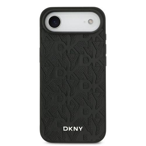 Apple iPhone 17 Air Kılıf DKNY Orjinal Lisanslı M-safe Şarj Özellikli 3D Yazılı Grid Pattern Kapak