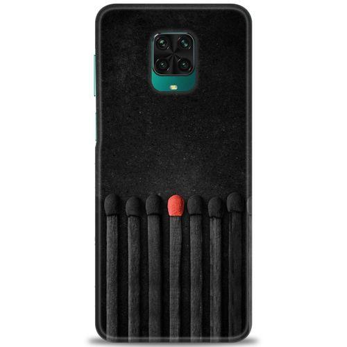 Xiaomi Redmi Note 9 Pro Kılıf HD Baskılı Kılıf - Kibrit Çöpleri + Tam Ekran Koruyucu