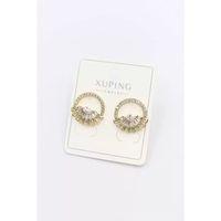 Taşlı Göz Küpe - Altın