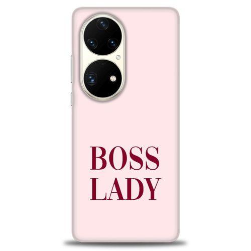 Huawei P50 Pro Kılıf HD Baskılı Kılıf - Boss Lady + Tam Ekran Koruyucu