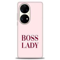 Huawei P50 Pro Kılıf HD Baskılı Kılıf - Boss Lady + Tam Ekran Koruyucu
