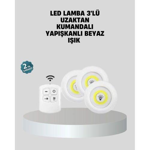 Uzaktan Kumandalı 3’lü Ayarlanabilir Spot Led Işık Seti