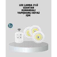 Uzaktan Kumandalı 3’lü Ayarlanabilir Spot Led Işık Seti
