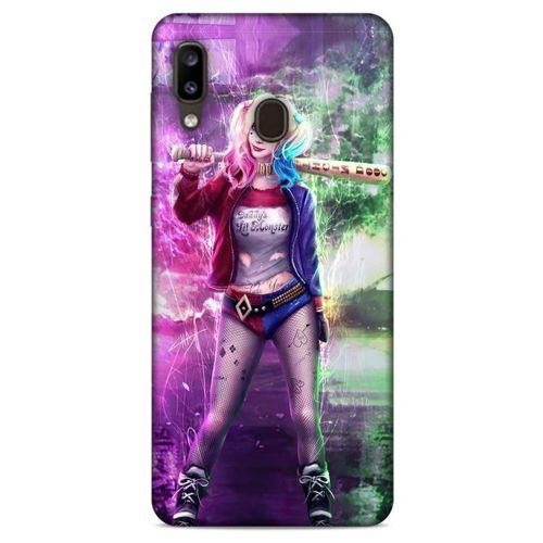 Samsung Galaxy A20 Uyumlu Kılıf Harley Quinn (30) Silicone Case Koyu kahverengi