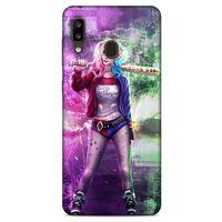 Samsung Galaxy A20 Uyumlu Kılıf Harley Quinn (30) Silicone Case Koyu kahverengi