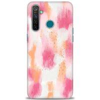 Realme 5 Pro Kılıf HD Baskılı Kılıf - Pembe Palet + Tam Ekran Koruyucu