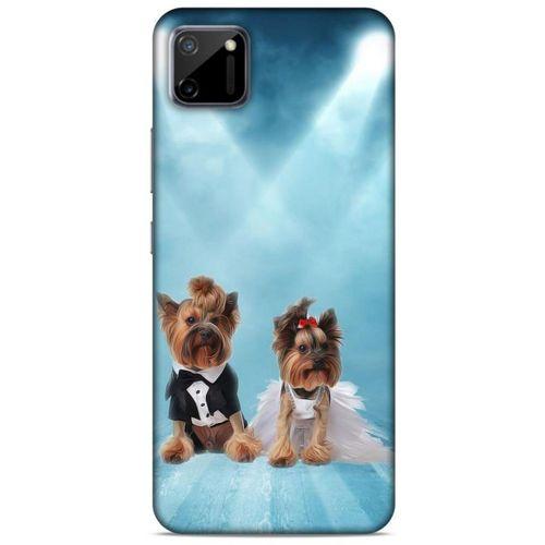 Oppo Realme C11 Kılıf Köpek Kıyafetleri (18) Telefon Kılıfları Yorkshire Gömlek Papyon