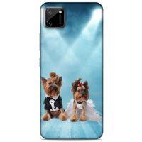 Oppo Realme C11 Kılıf Köpek Kıyafetleri (18) Telefon Kılıfları Yorkshire Gömlek Papyon
