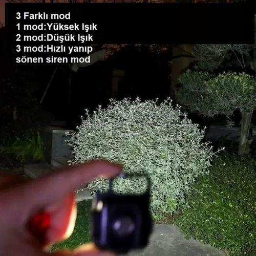 Mini 30 Ledli  Mıknatıslı Anahtarlık Flash Kamp Lambası Askılı Kapak Açacaklı Şarjlı Fener