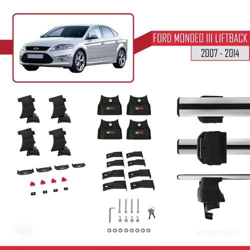 Ford Mondeo III Liftback 2007-2014 Arası ile uyumlu ACE-4 Ara Atkı Tavan Barı GRİ