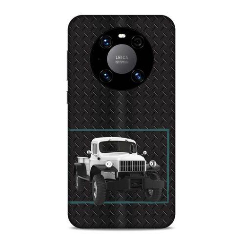 Lopard Huawei Mate 40 Pro Uyumlu Kılıf PickUpX (13) Silikon Kap Siyah Beyaz