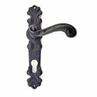 Antika Tarz Dekoratif Pirinç Okyanus Oda Kapı Kolu - 230x46 Mm, Oksit