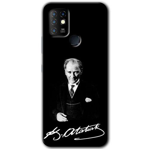 İnfinix Hot 10 Kılıf HD Desen Baskılı Arka Kapak - Atatürk İmza