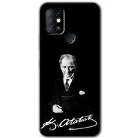 İnfinix Hot 10 Kılıf HD Desen Baskılı Arka Kapak - Atatürk İmza