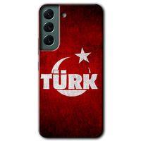 Samsung Galaxy S22 HD Baskılı Kılıf + 9D Tam Ekran Koruyucu - Ayyıldız Türk