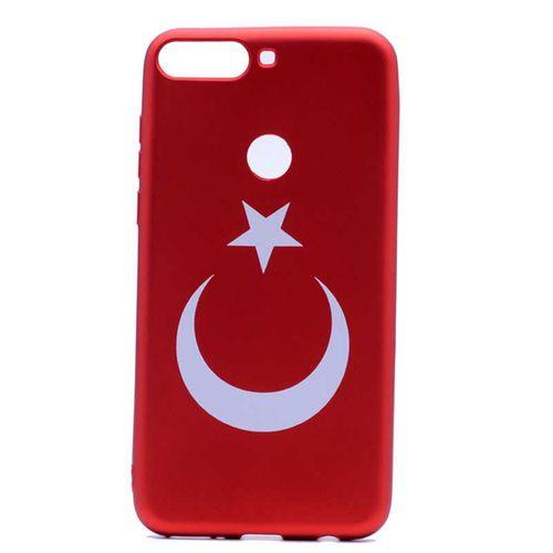 Huawei Y7 2018 Kılıf Zore Bayrak Silikon
