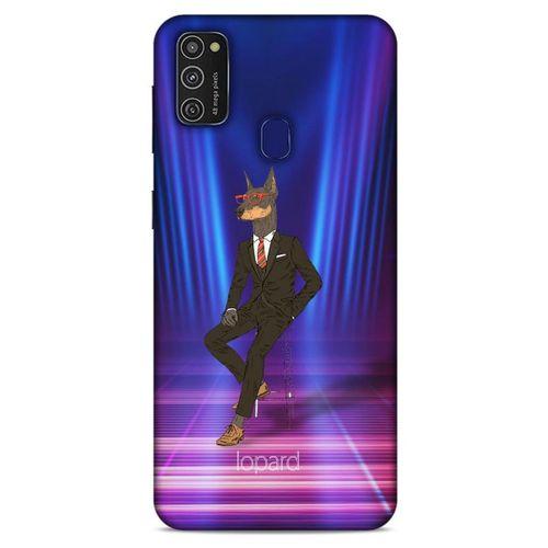 Samsung Galaxy M21 Kılıf FunnyMaX (44) Tough Armor Kılıf Fuşya Doberman
