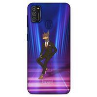 Samsung Galaxy M21 Kılıf FunnyMaX (44) Tough Armor Kılıf Fuşya Doberman