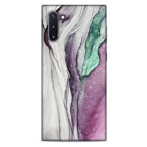 Samsung Galaxy Note 10 Uyumlu Kılıf Mor Delisi (29) Arka Koruma Kılıfı Mermer