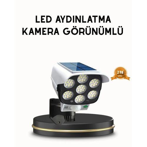 Güneş Paneliyle Şarj Olan Hareket Sensörlü Dış Mekan Güvenlik Lambası Ayarlanabilir