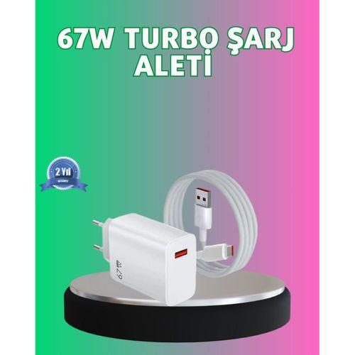 67 Watt Güçlü Turbo Şarj Aleti Samsung Note 10 Note 20 Uyumlu