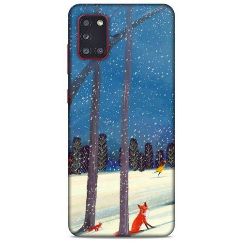 Samsung Galaxy A31 Kılıf Snowix (45) Liquid Air Kılıf Turuncu Mavi
