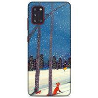 Samsung Galaxy A31 Kılıf Snowix (45) Liquid Air Kılıf Turuncu Mavi