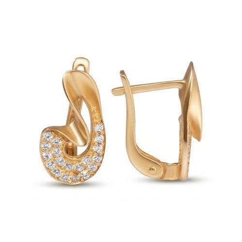 14 Ayar Altın J Taşlı Küpe HSM10131