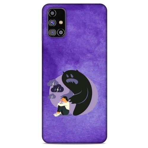 Samsung Galaxy M31s Kılıf Depresyon (41) Tank Kılıf Koyu Yeşil Pembe