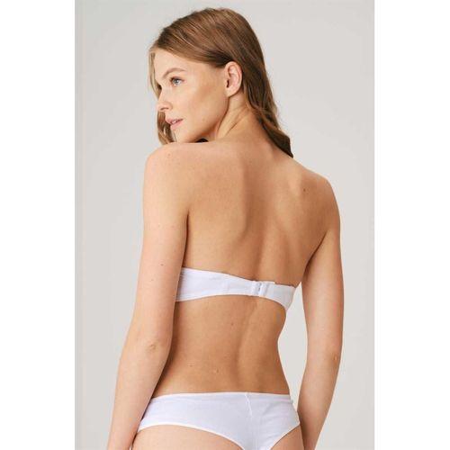 Kadın Balenli Destekli Dolgulu Askısız Straplez Günlük Klasik T-shirt Sütyeni