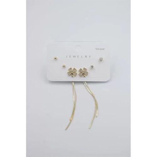 Çoklu Set Küpe - Altın