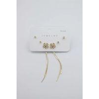 Çoklu Set Küpe - Altın