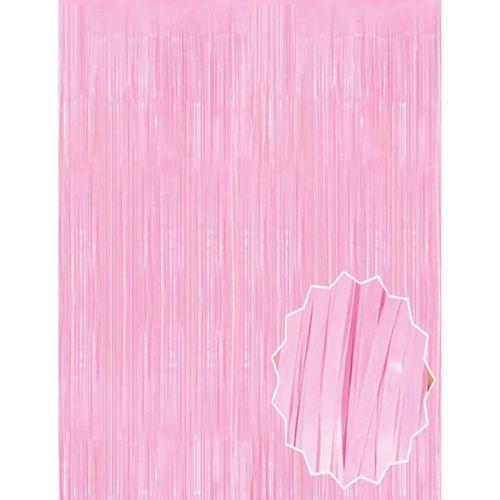 Soft Pembe Püsküllü Kapı Perdesi